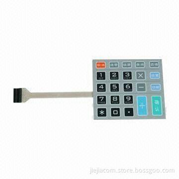 Push Button Membrane Switch/Flat Type Membrane Switch/Digital Membrane Keyboard, Waterproof/Anti-oil